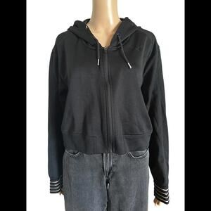 Puma Cropped Zip-Up Hoodie - Black - Stylish Activewear